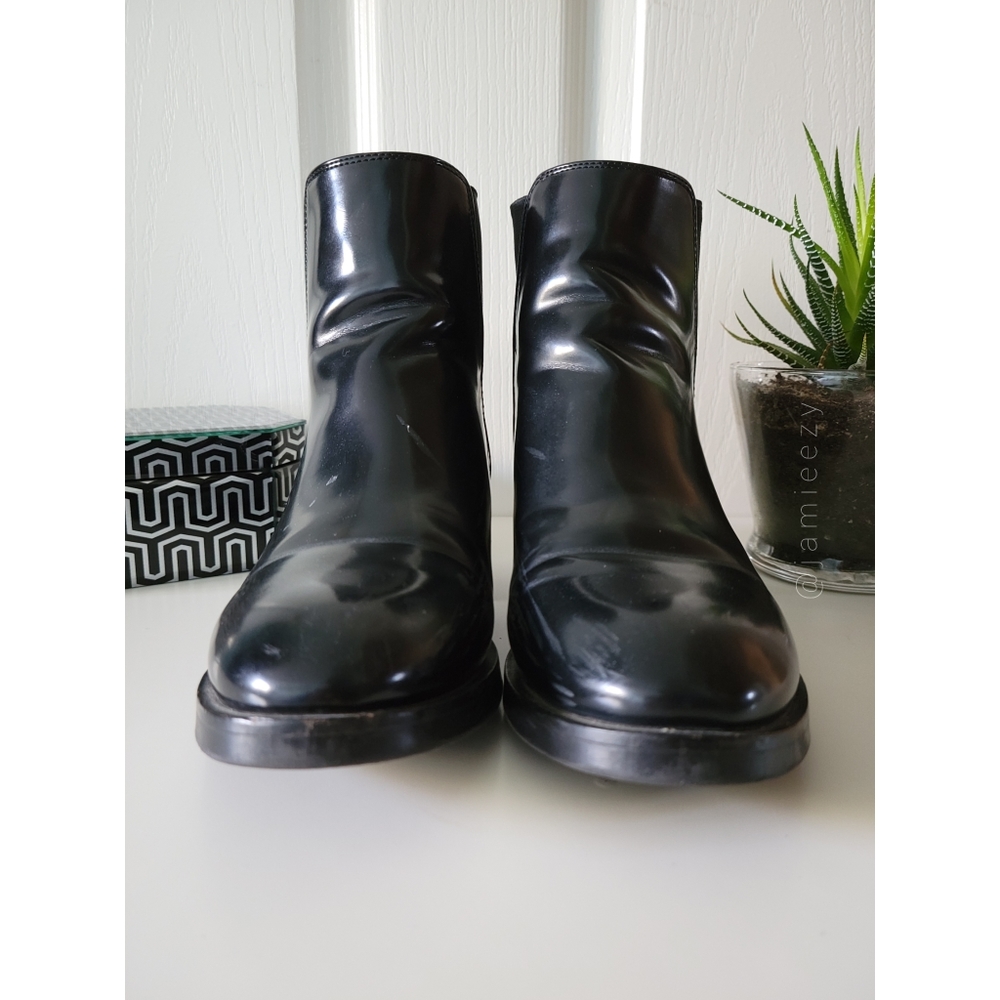 Zara | Smooth Patent Chelsea Boots - Picture 3 of 11